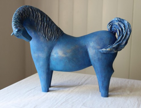 Petit cheval pariétal bleu